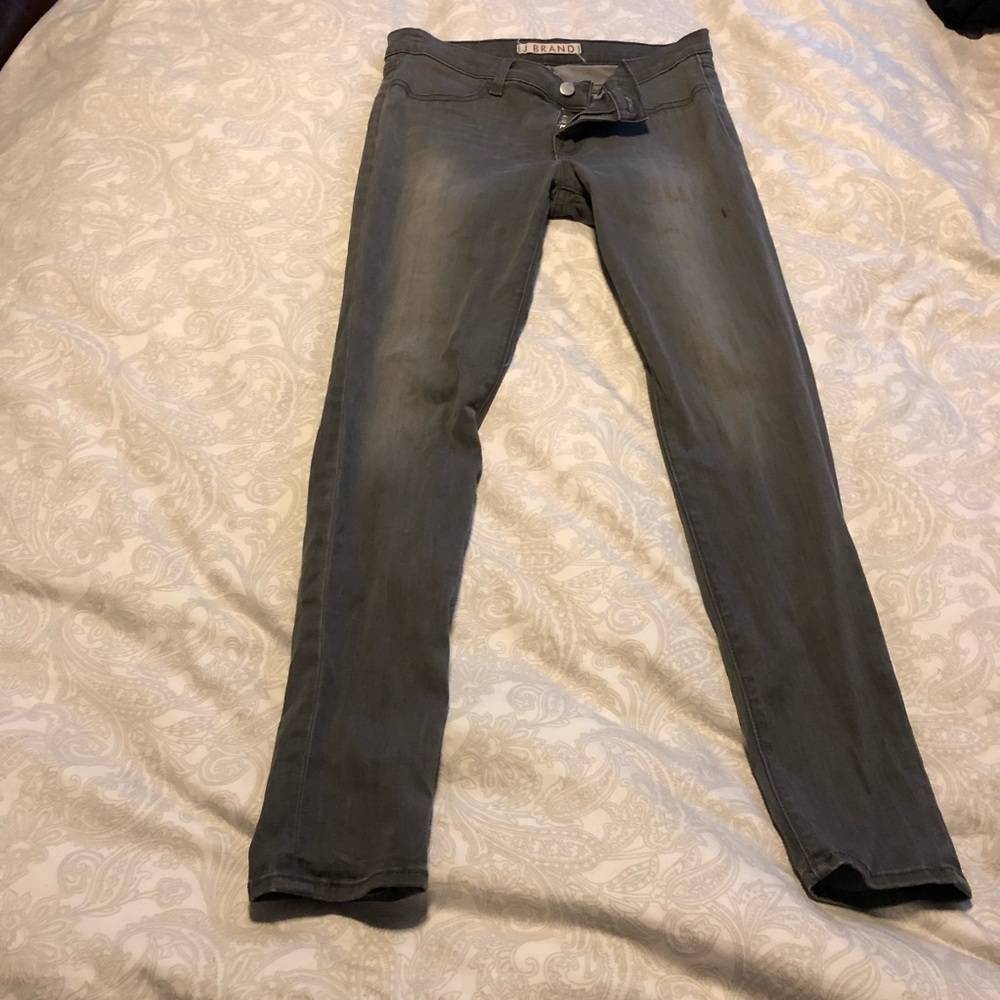 Light washing on grey denim